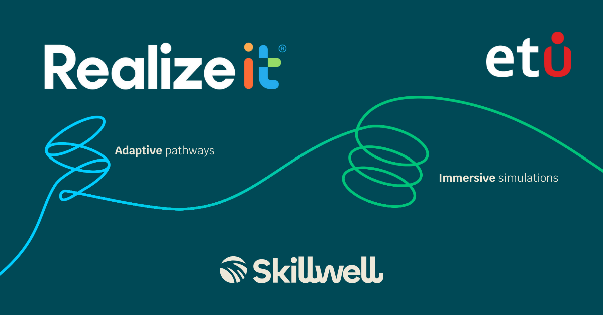 Visual graphic showing Realizeit and ETU logos to form the new corporate logo - Skillwell