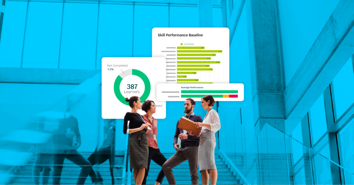 A team of professionals discussing skills based training programs