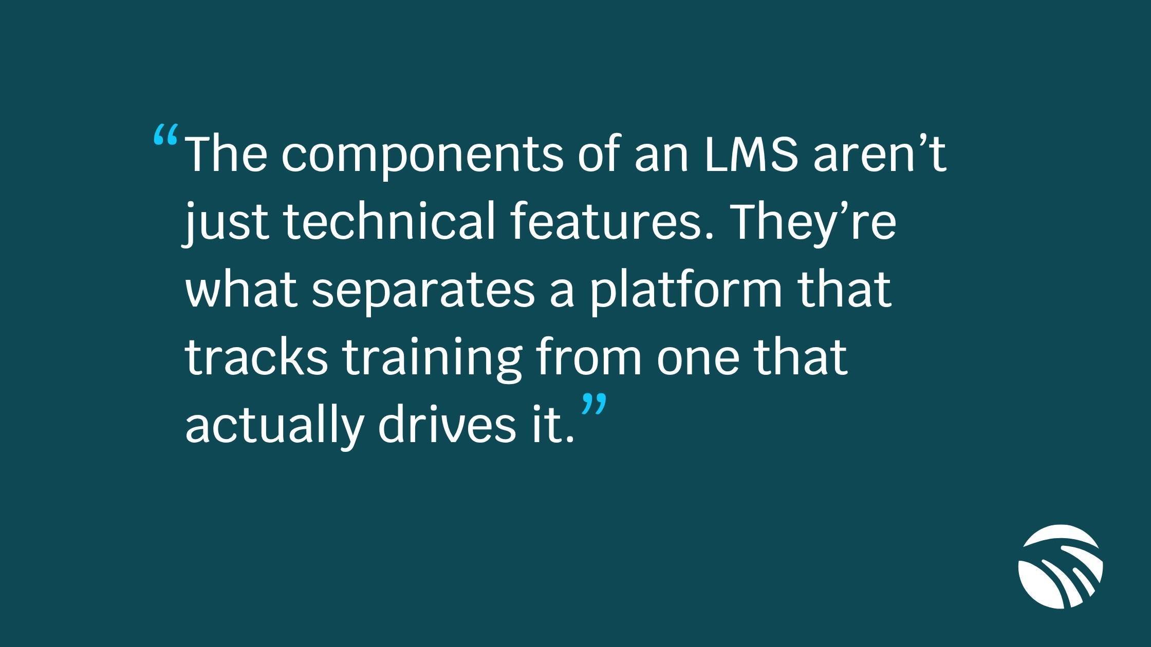 What are the components of a learning management system